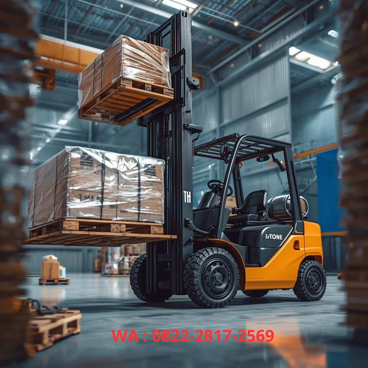 forklift 1 ton di gudang