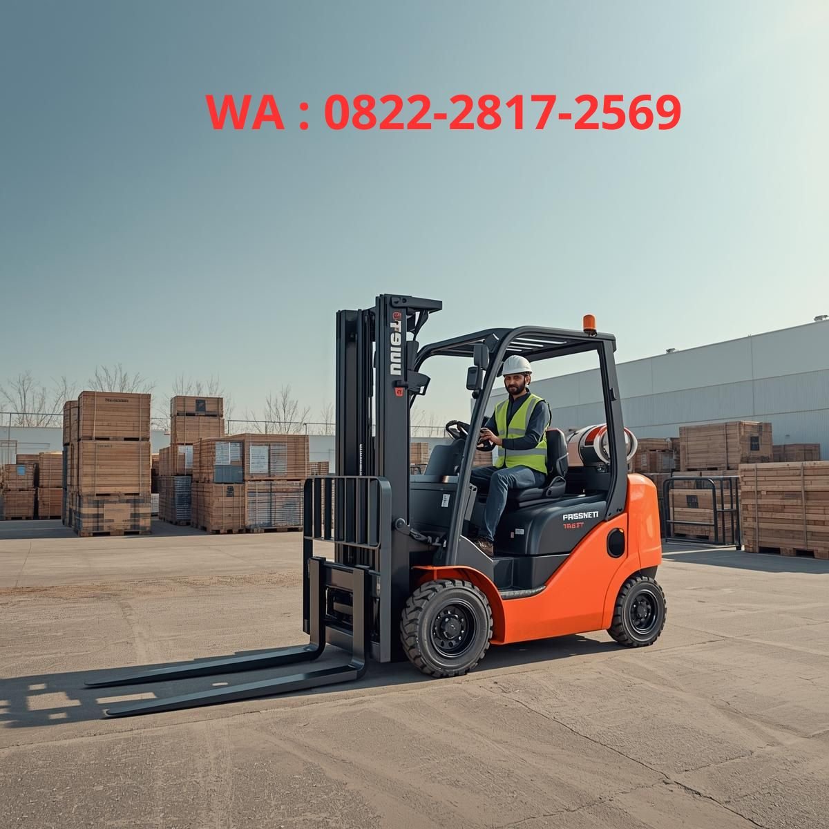 forklift heli outdoor di pabrik