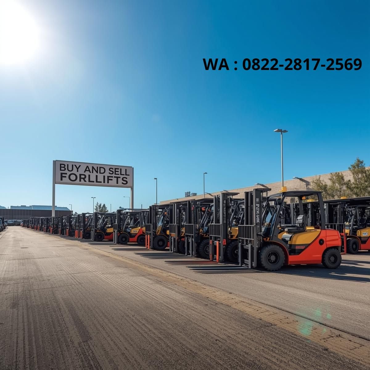 showroom outdoor jual beli forklift