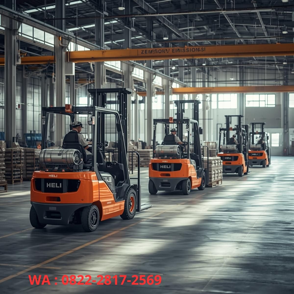 forklift heli battery di pabrik