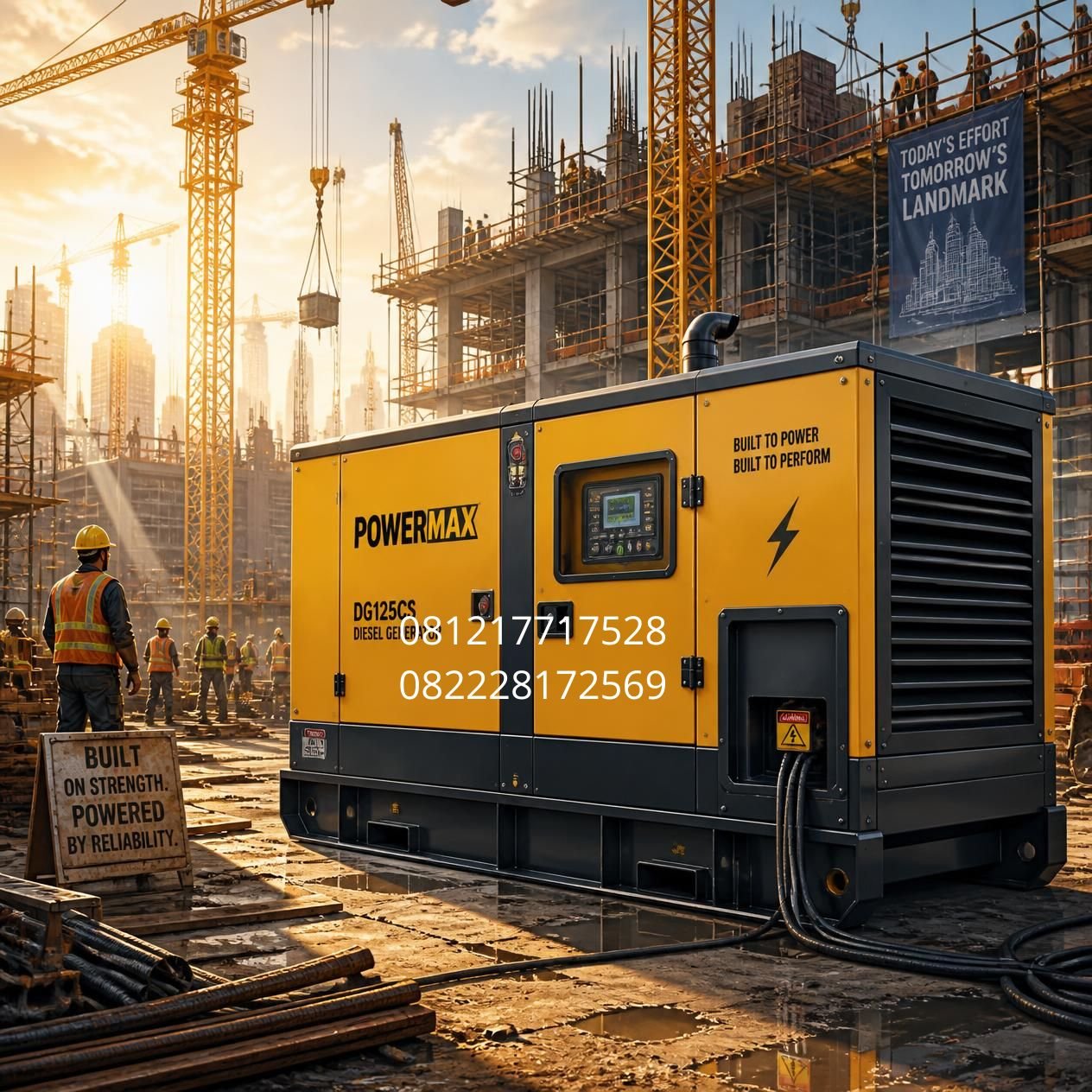 genset proyek konstruksi