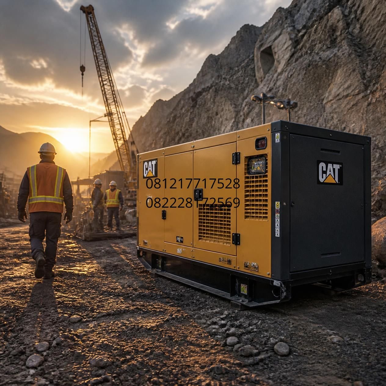 genset diesel proyek bangunan