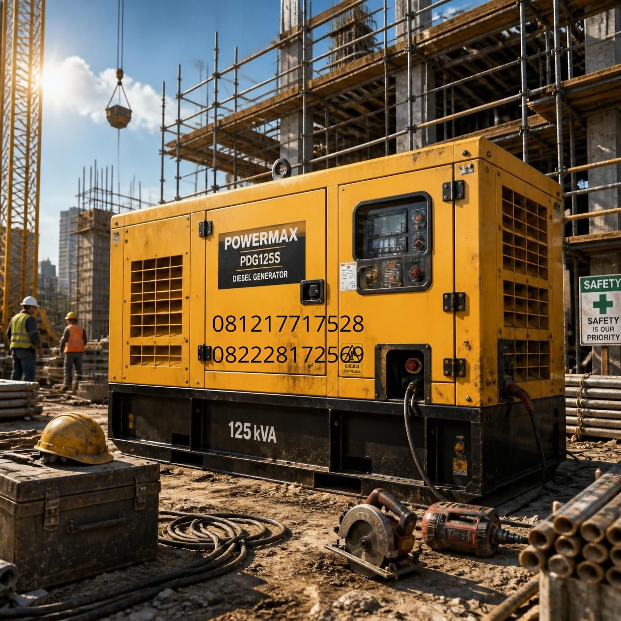 sewa genset konstruksi