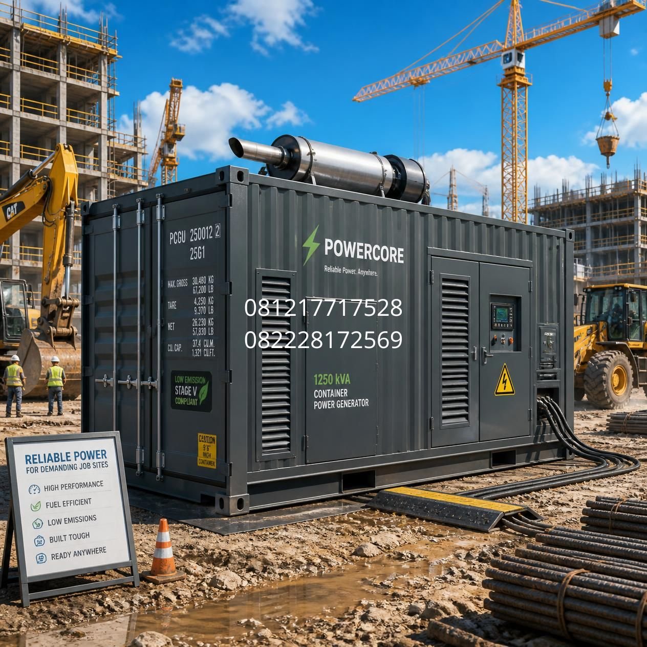 genset proyek konstruksi