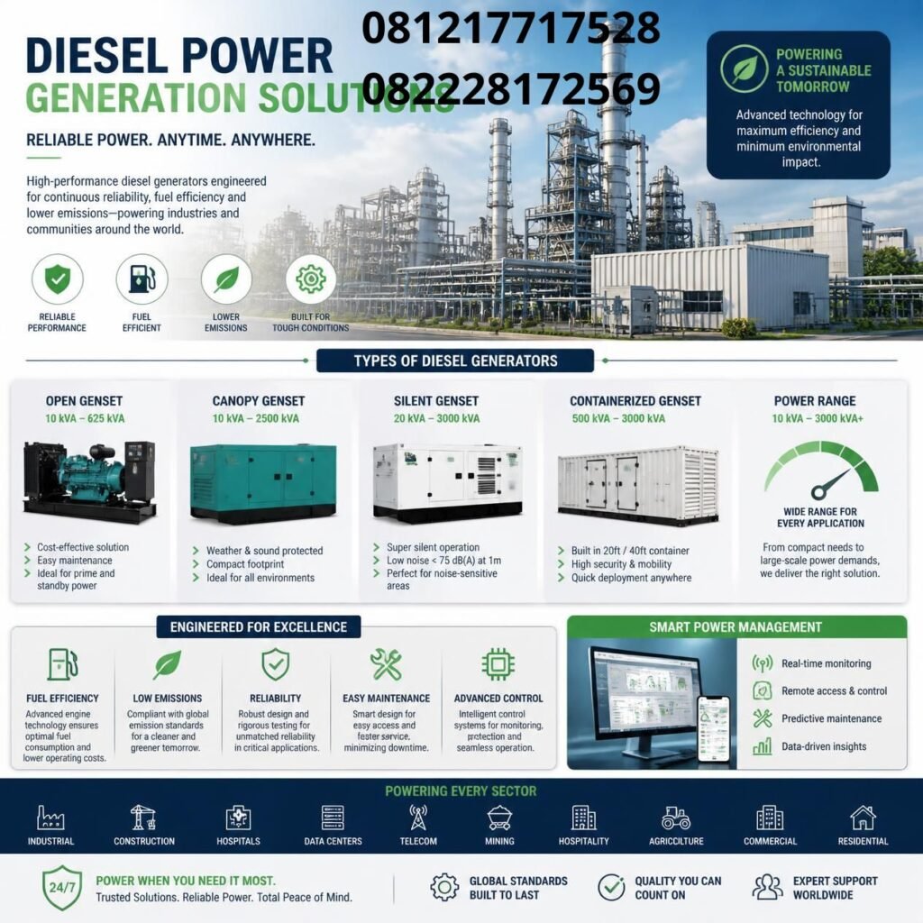 solusi genset untuk pabrik
