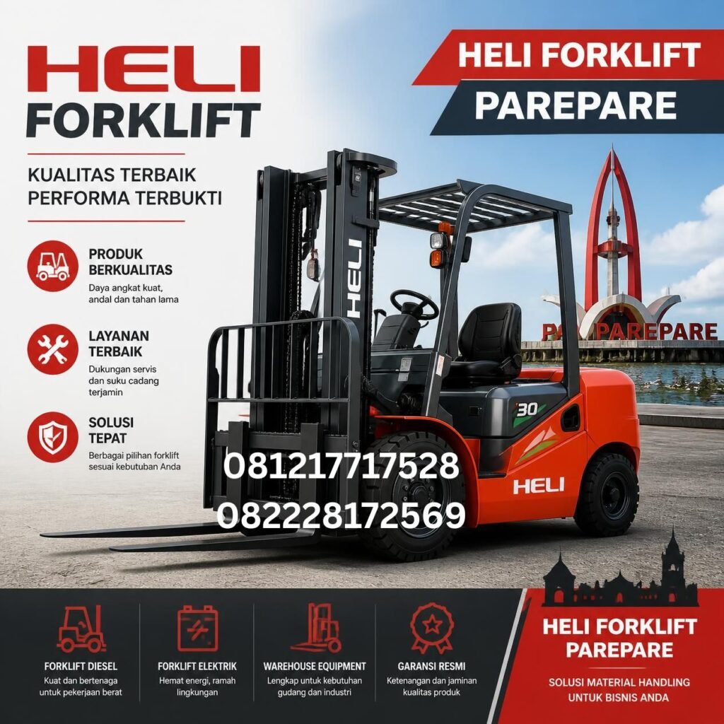 Heli forklift Parepare terpercaya